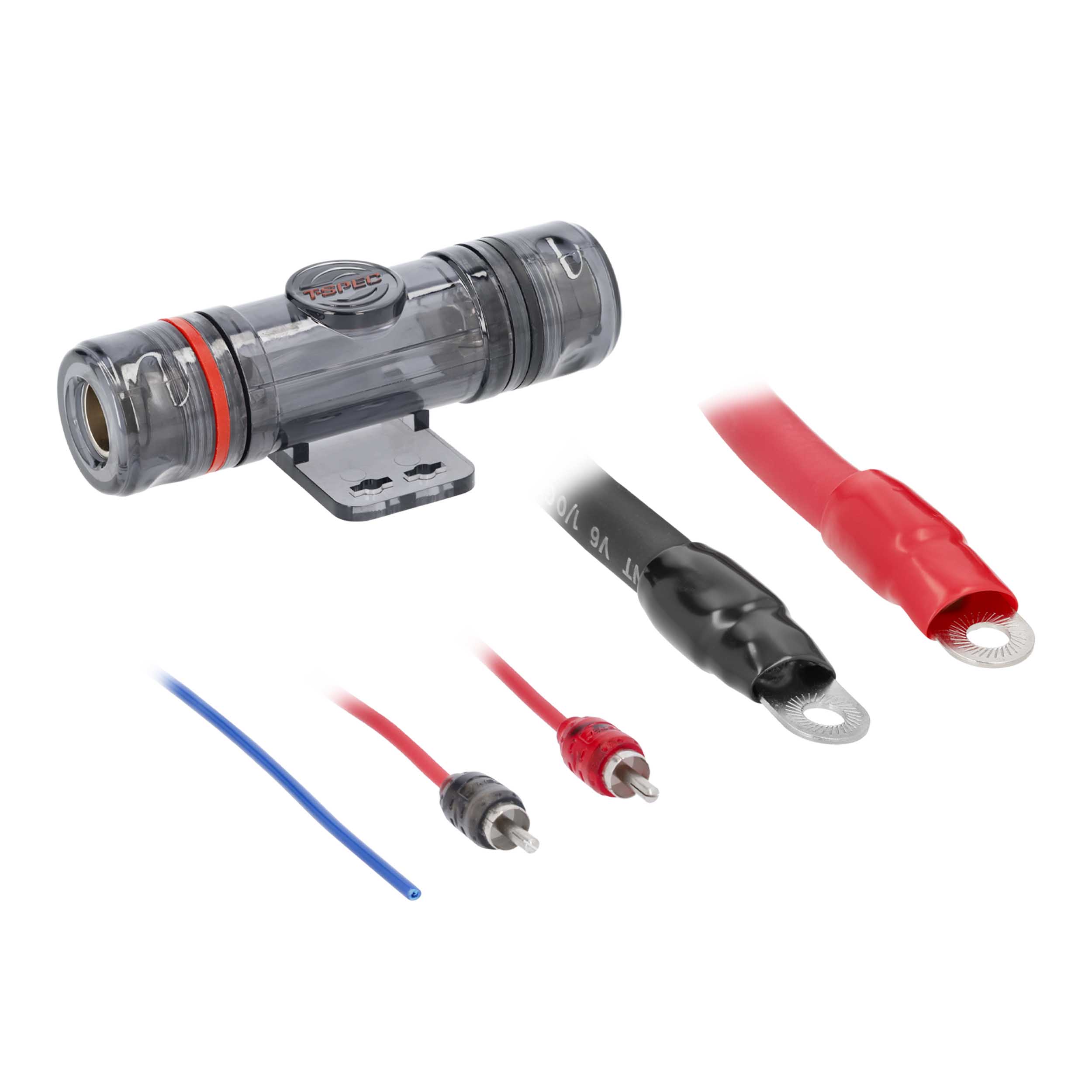 T-SPEC CCA 1/0 AWG 2400W AMP KIT WITH RCA - V6 SERIES