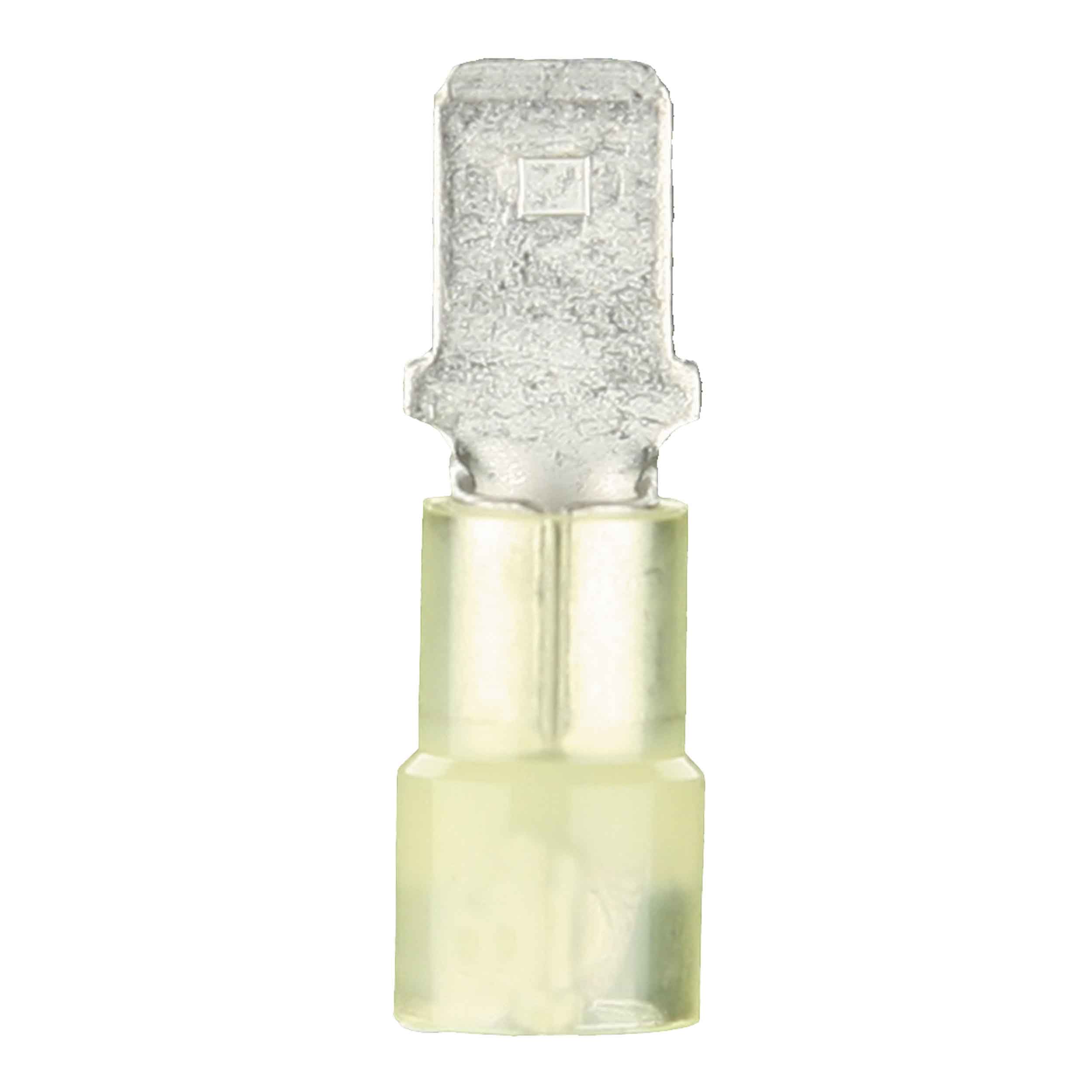 Yellow Nylon Male Quick Disconnect 12-10 Gauge .250