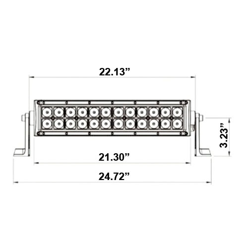 Dual Row Lightbar - 22 Inch, 40 LED