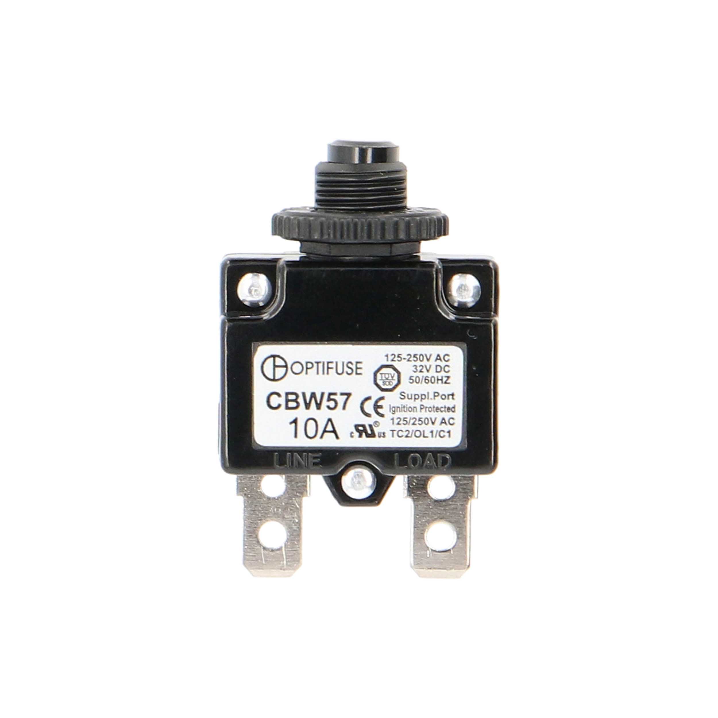 Miniature Line-Voltage Circuit Breaker -  10 Amp