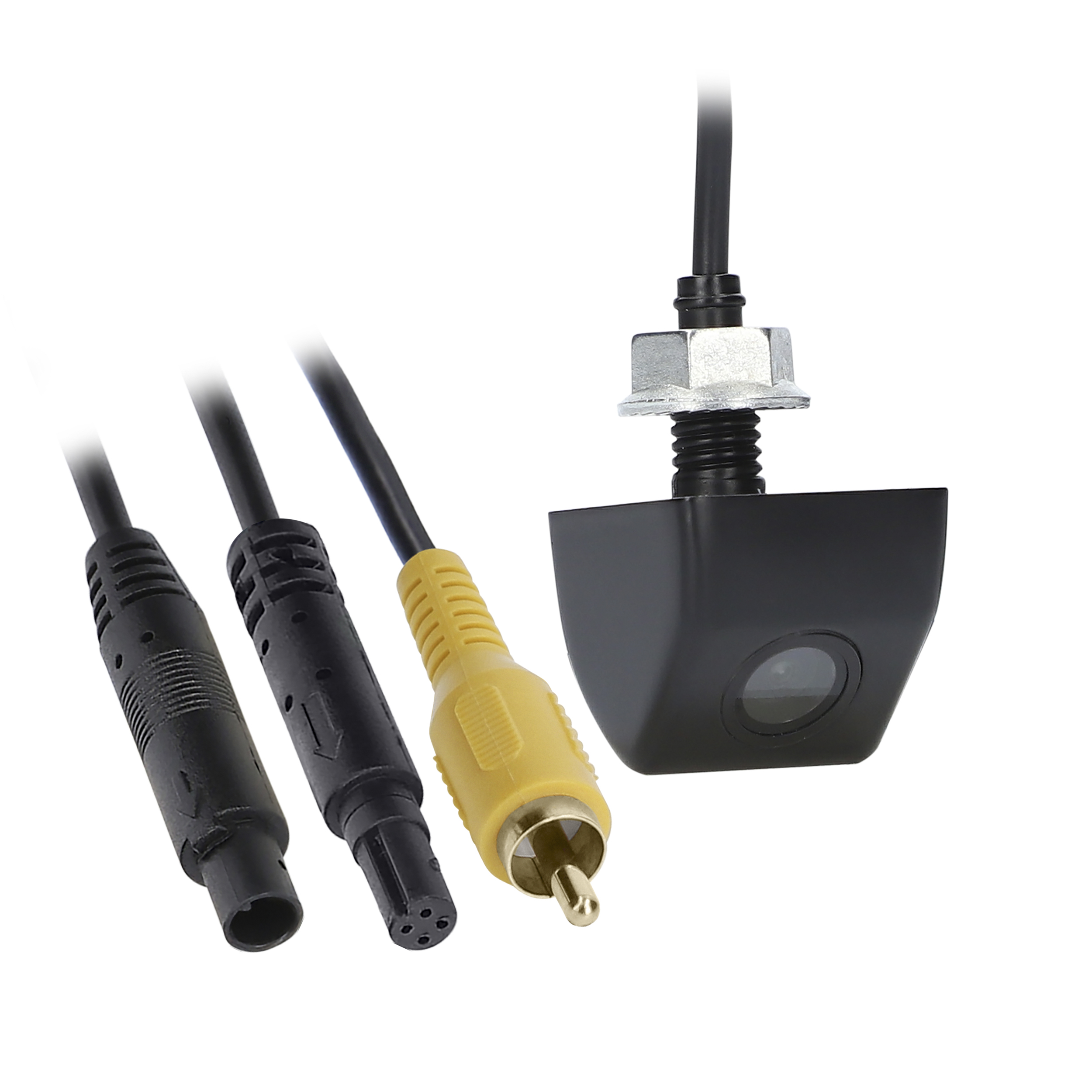 Above License Plate Backup Camera with Black Metal Housing