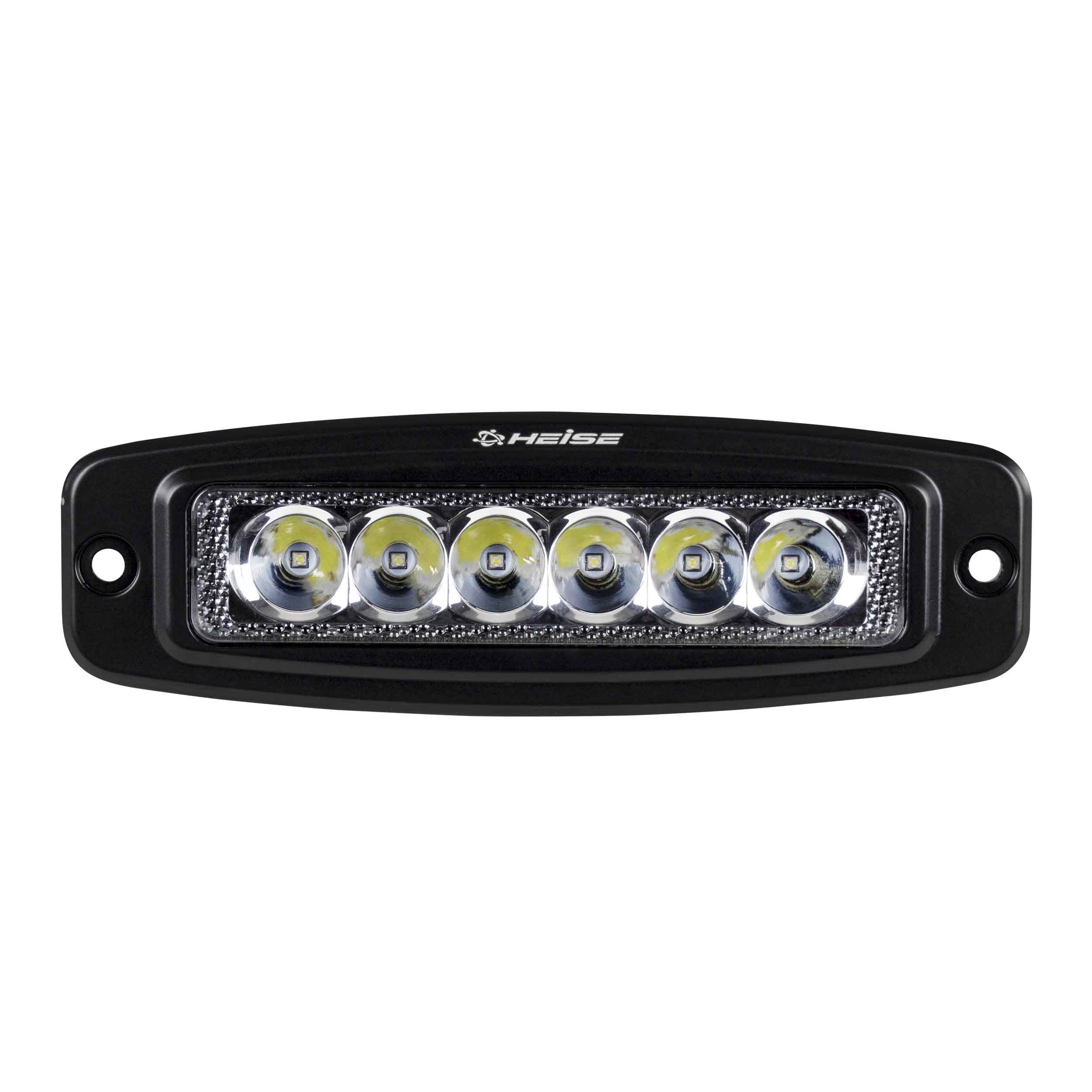 Single Row Flush Mount Driving Light - 6 LED