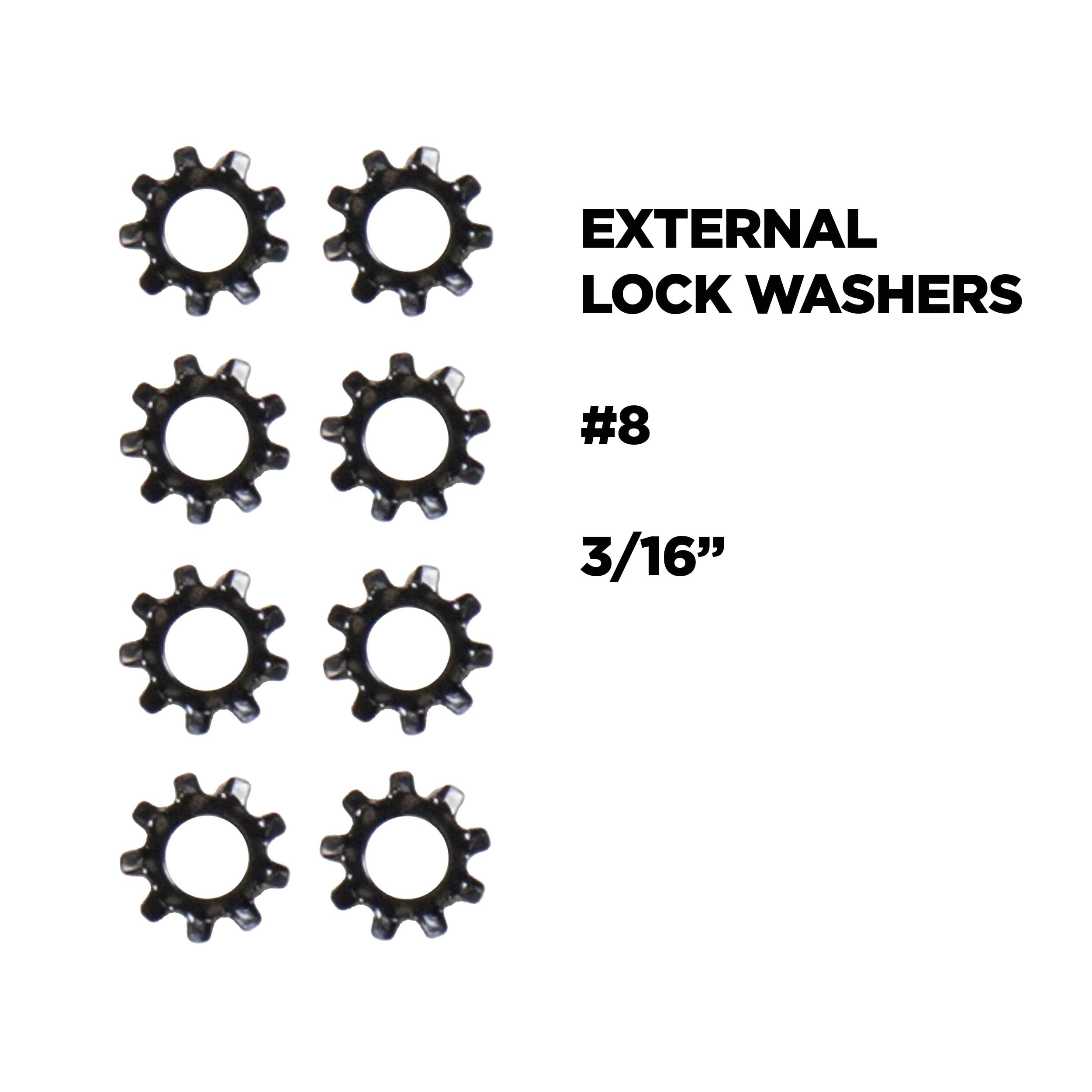 Lock Washer #8 External - Package of 100