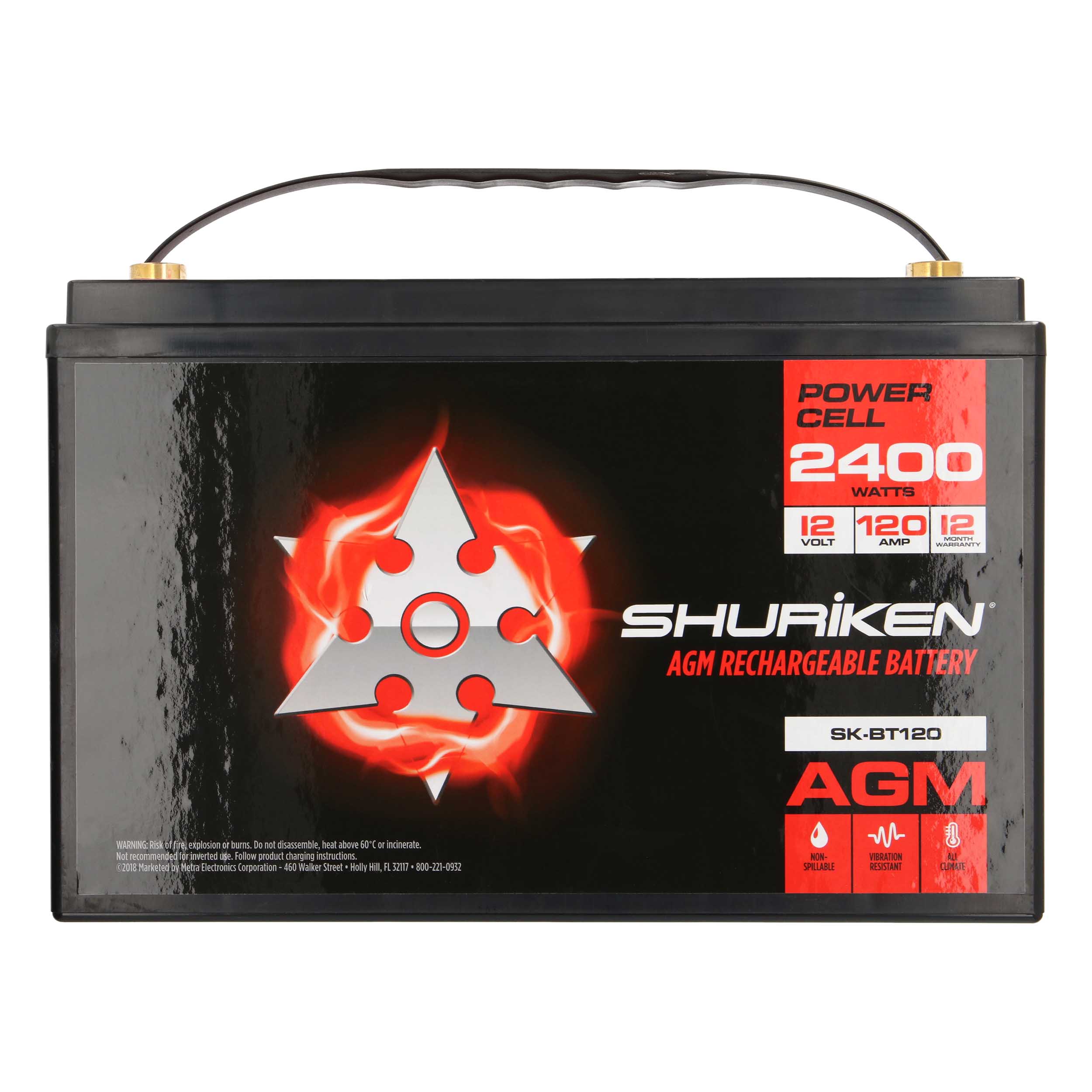 2400W 120AMP Hours Large Size AGM 12V Battery