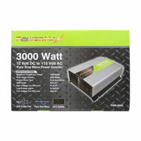 3000W Pure Sine Wave 12VDC to 120V AC Inverter