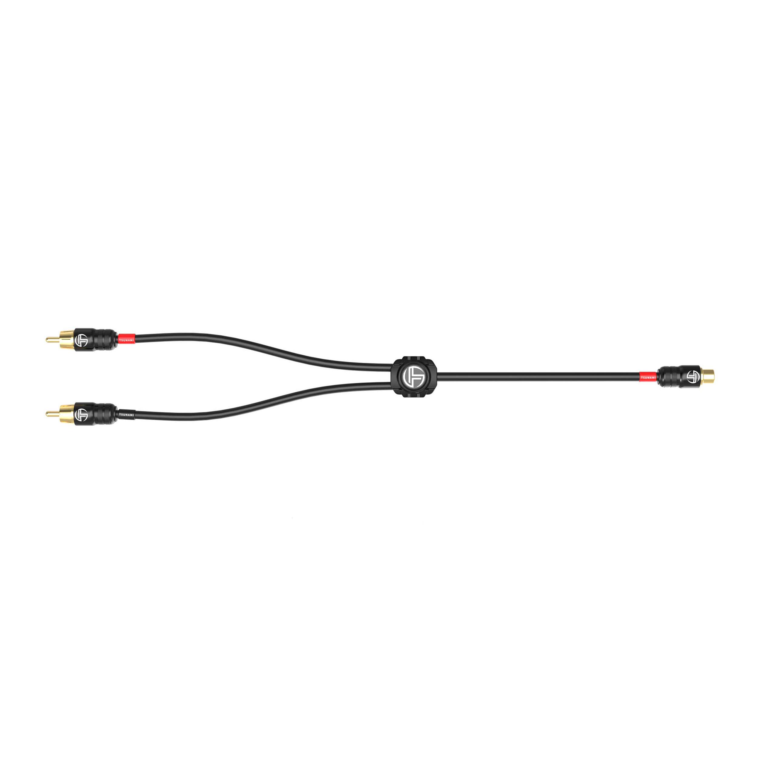 1 Female To 2 Male Y Adapter RCA Cable