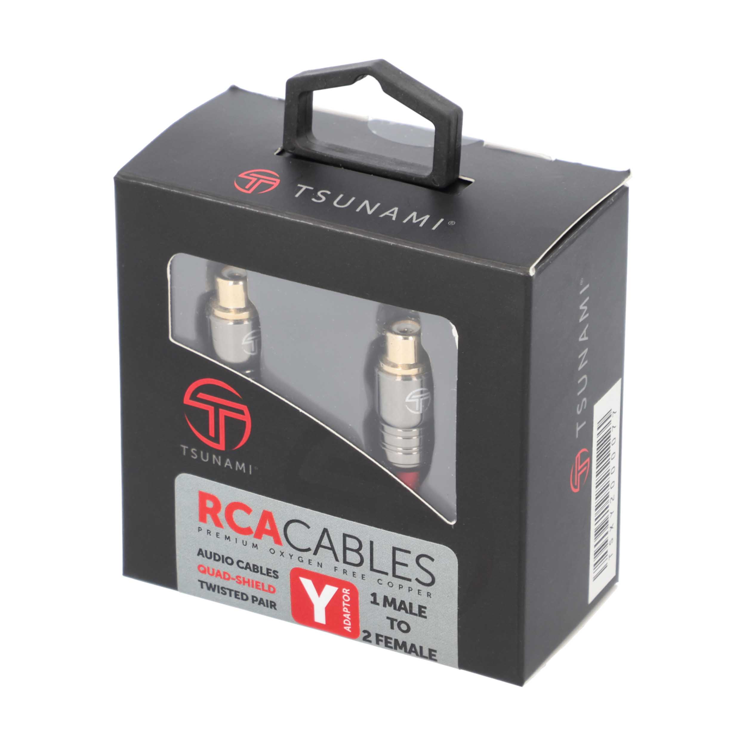 2 Female To 1 Male Y Adapter RCA Cable