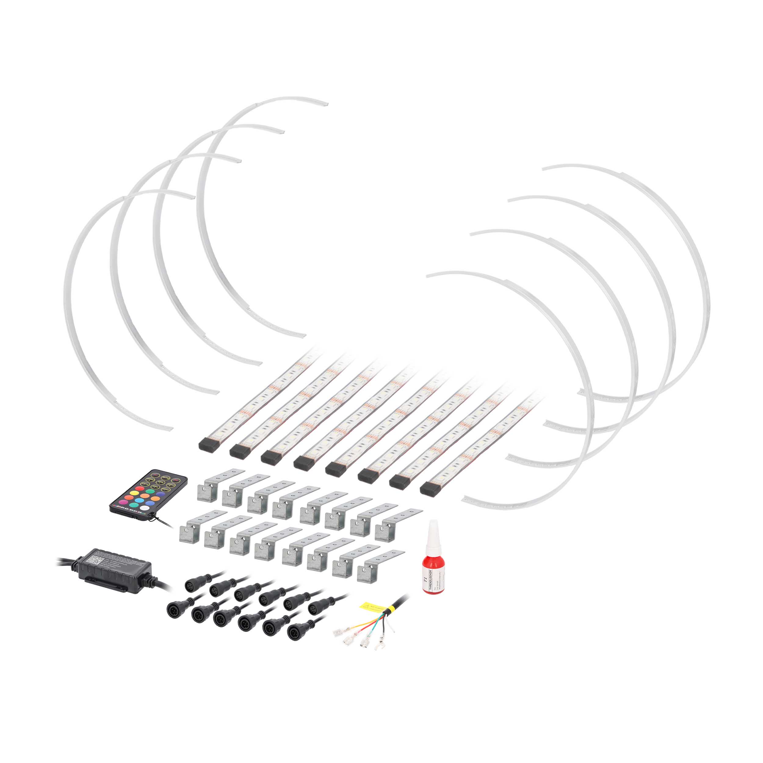 RGBW Expandable Wheel Rings -  15"-18"