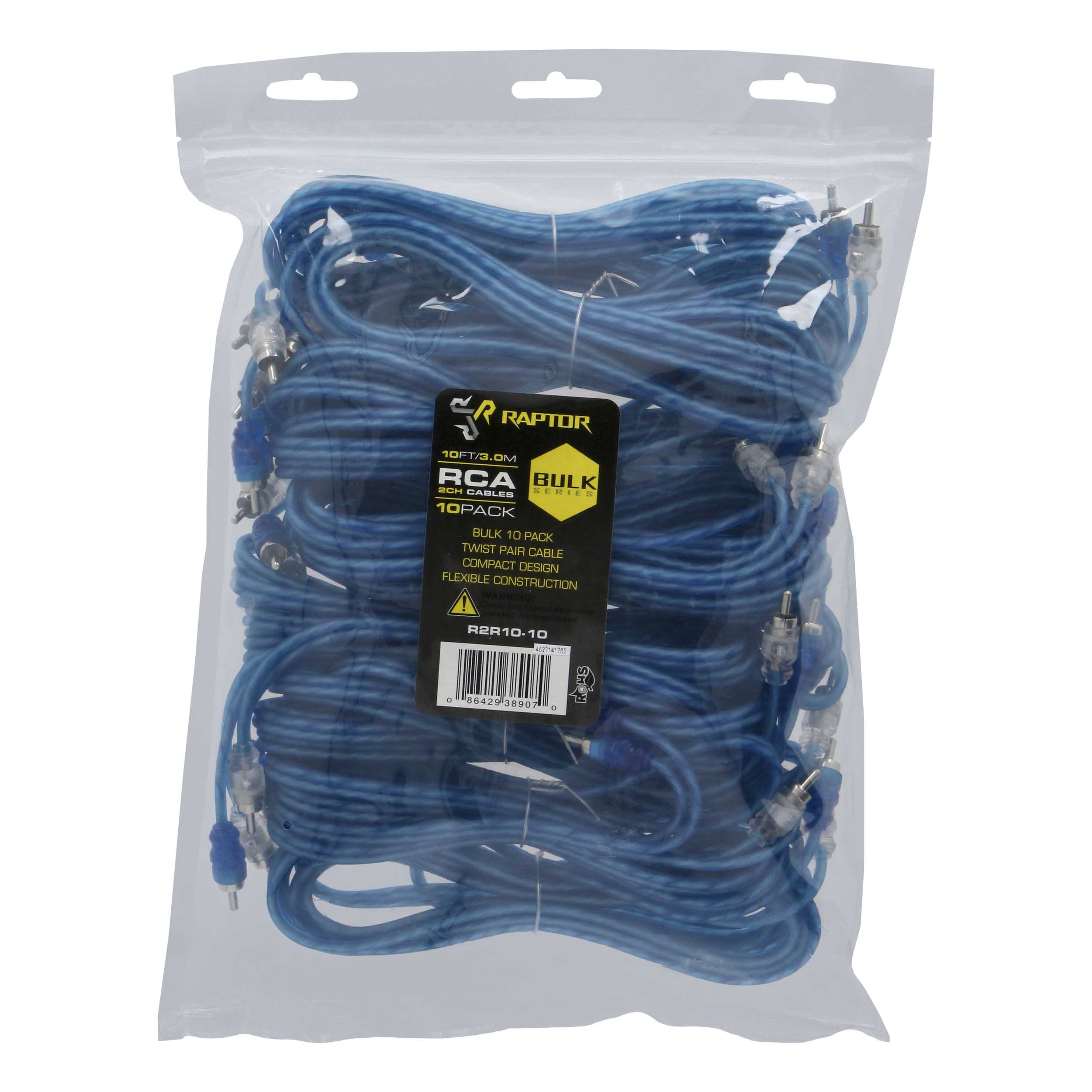 RCA 2-Channel R2 Audio Cable - Bulk Series 10 Feet