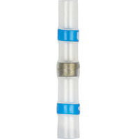 Heat Shrink Blue Butt Connector w/Solder 16/14 GA - 50pk