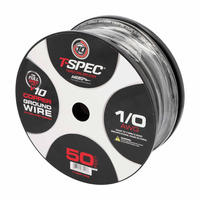 V10 OFC Tinned Ground Wire | 1/0 AWG | 50 ft. | Black