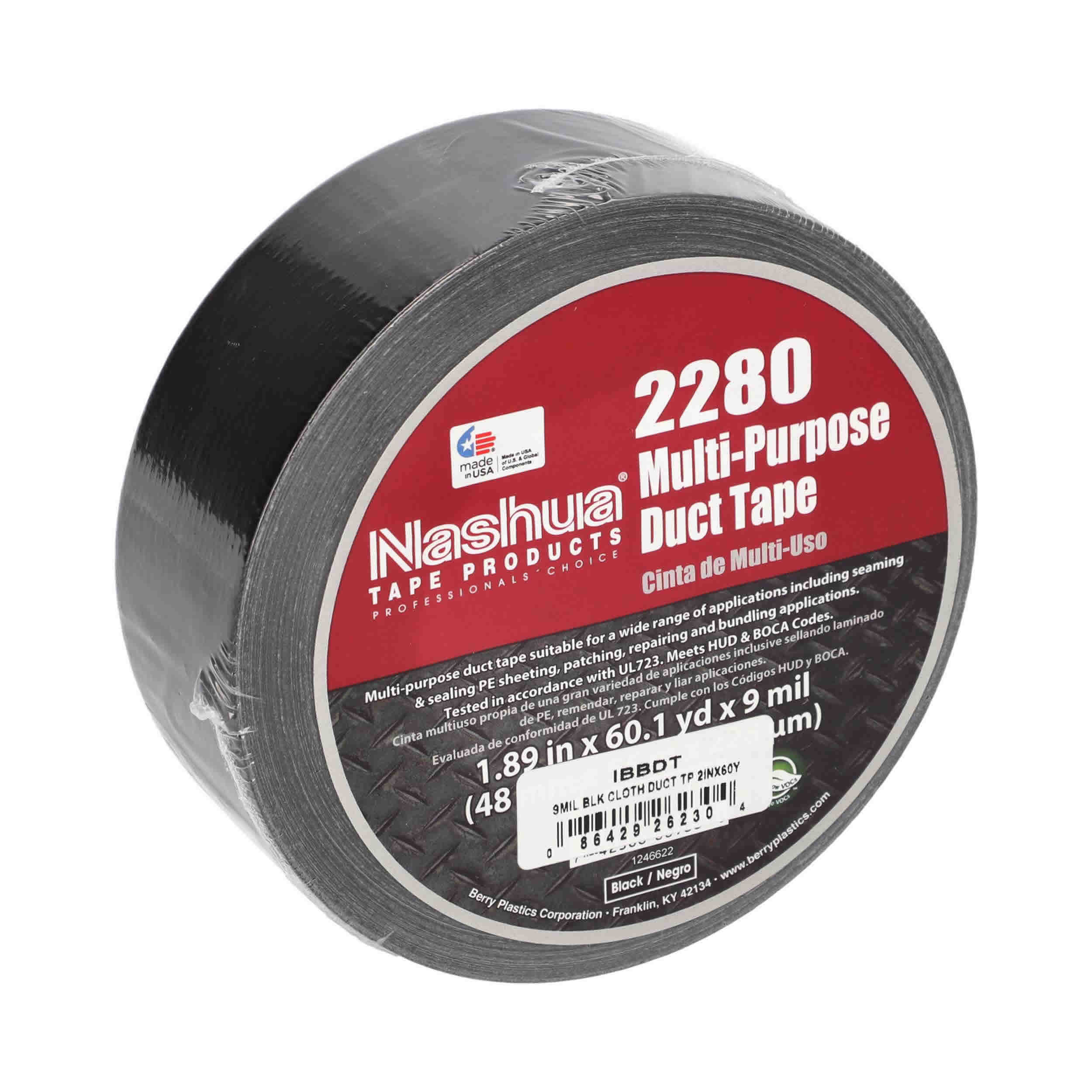 Cloth Duct Tape, Black 9-mil