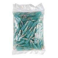 Heat Shrink Blue Male Bullet Connector 16-14 Gauge .157