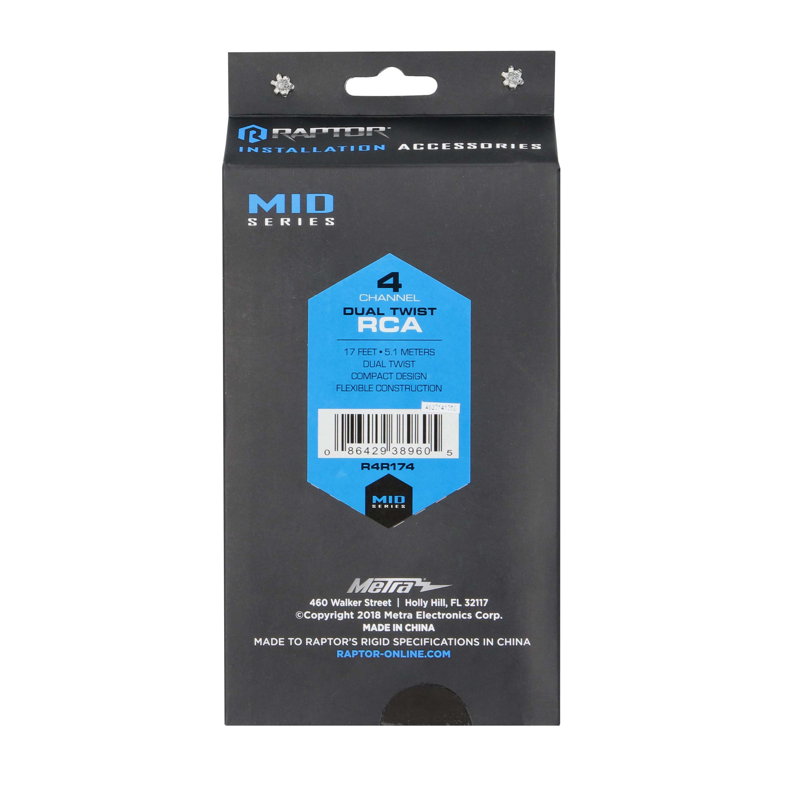 RCA 4-Channel Audio Cable - Mid Series 17 Feet