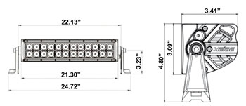 Dual Row Lightbar - 22 Inch, 40 LED