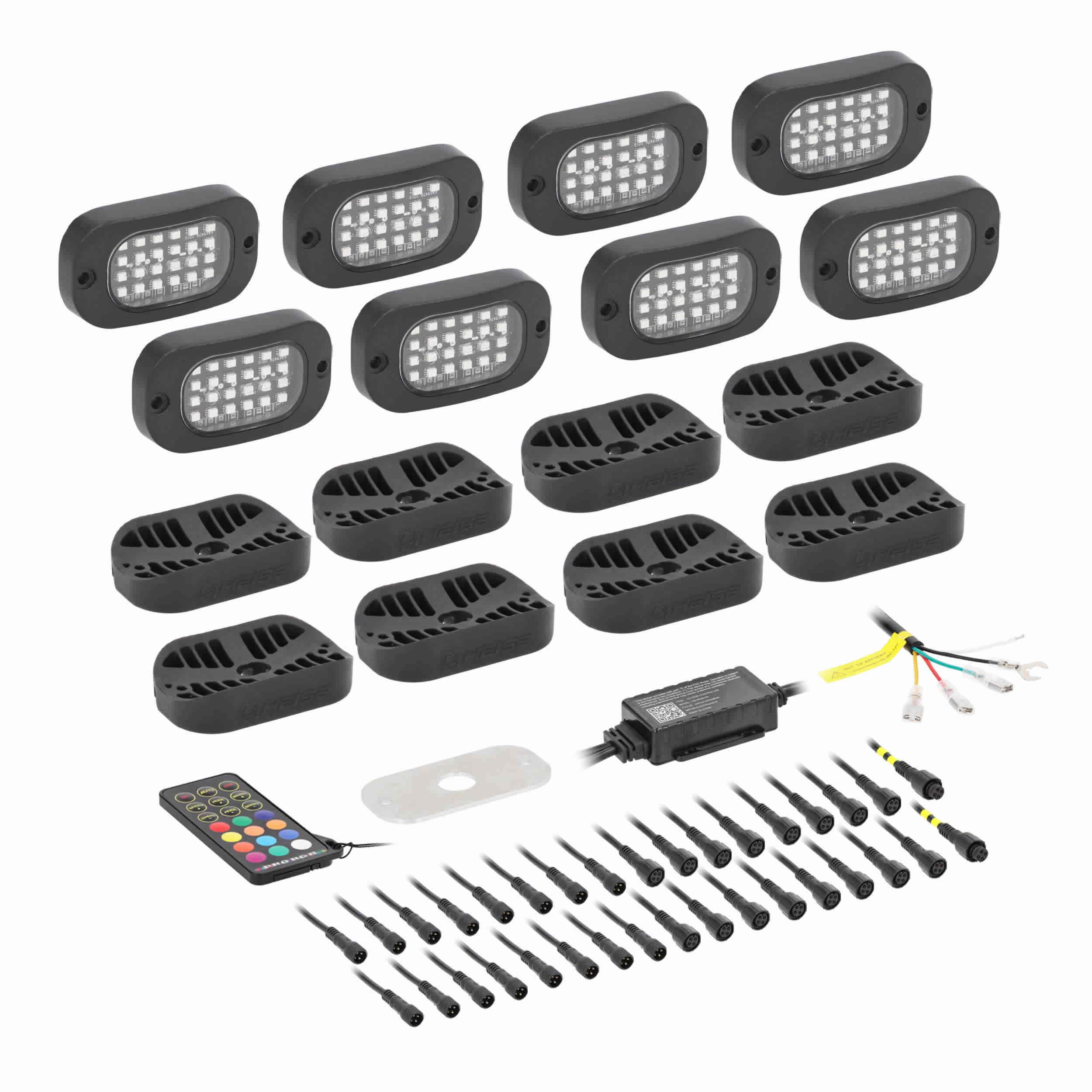 RGB Wide Angle Rock Light Kit - 8 Pack