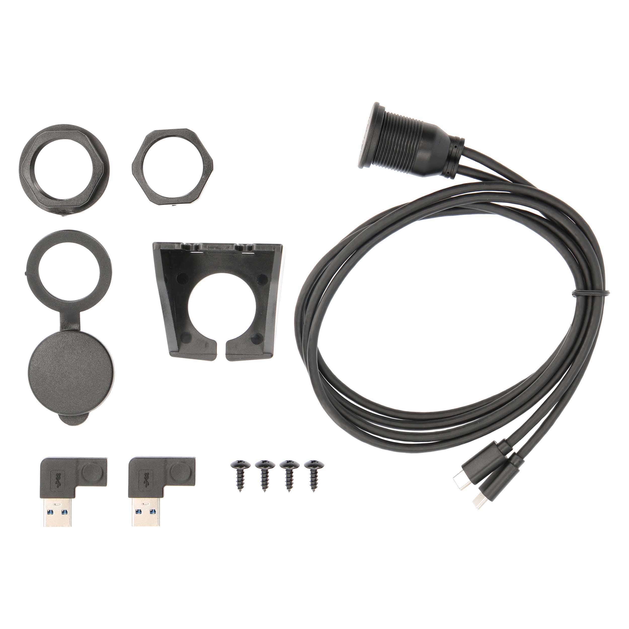 Dual USB-C Charge And Data Flush Mount - Retail Pack