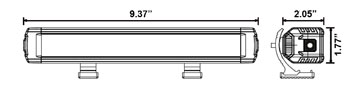 Single Row Super Slimline Lightbar - 9 Inch, 6 LED