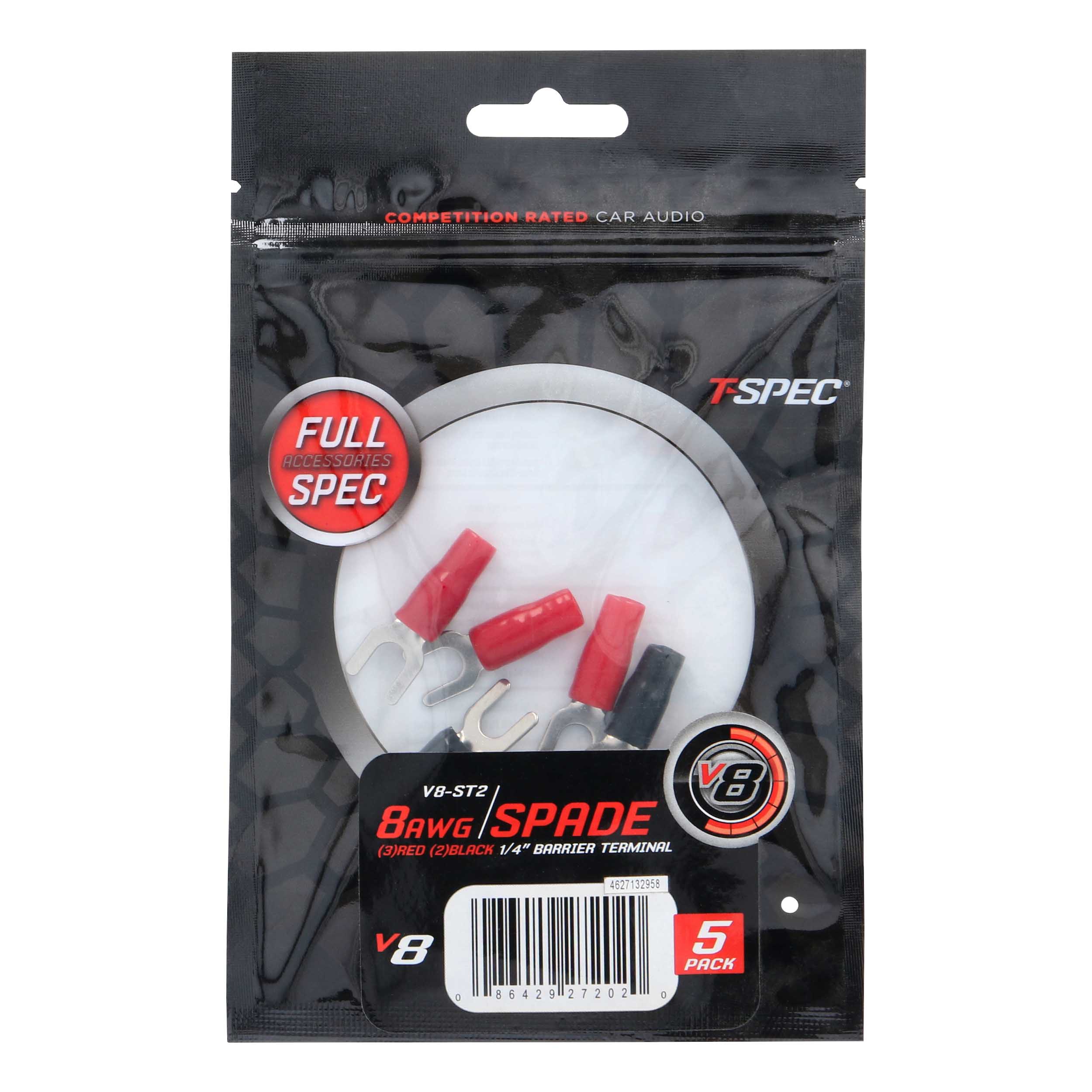 V8 Spade Terminal | 8 AWG | 1/4 in. | 5 Pack