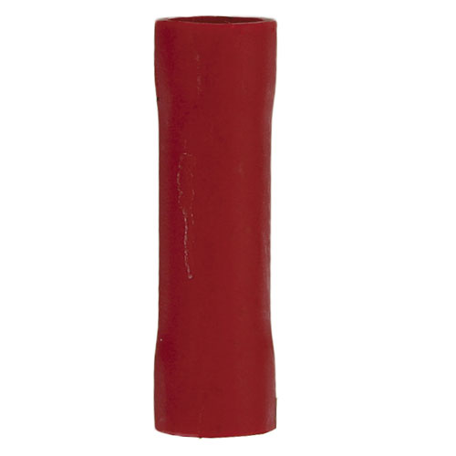 Red Vinyl Butt Connector 8 Gauge - Package of 100
