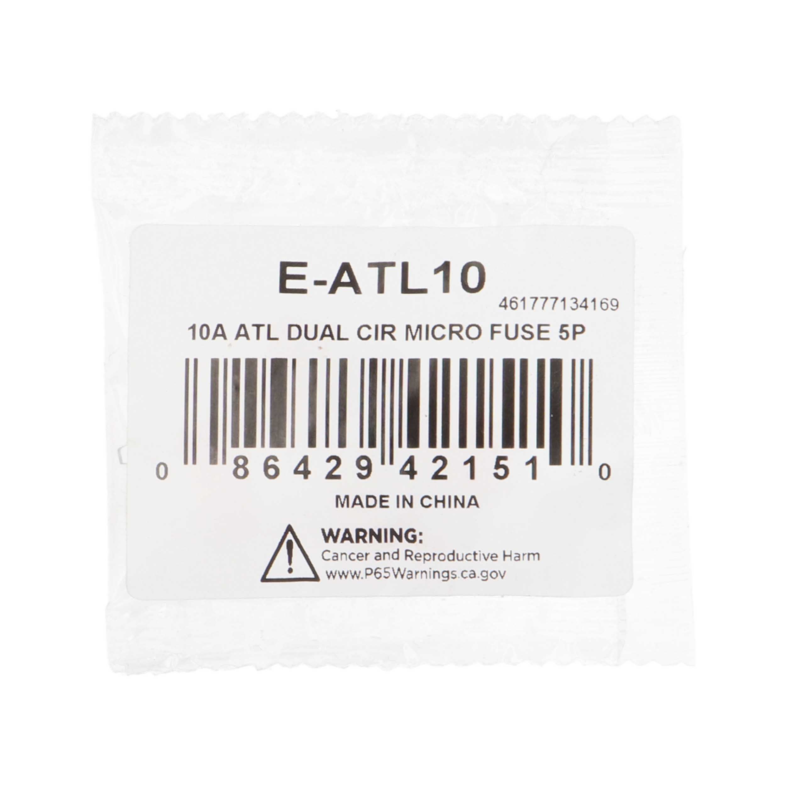 10 AMP ATL DUAL CIRCUIT MICRO FUSES - 5 PACK