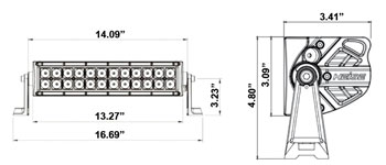 Dual Row Lightbar - 14 Inch, 24 LED