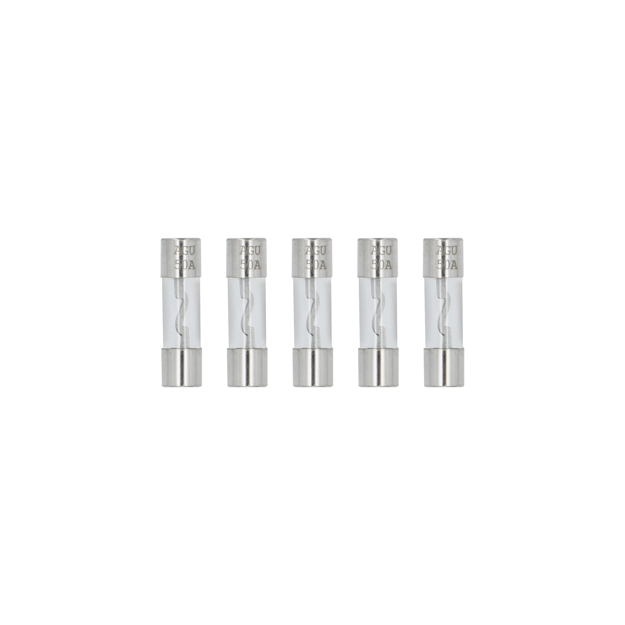 50 AMP AGU Fuses Nickel Plated - MID SERIES - 5 PK