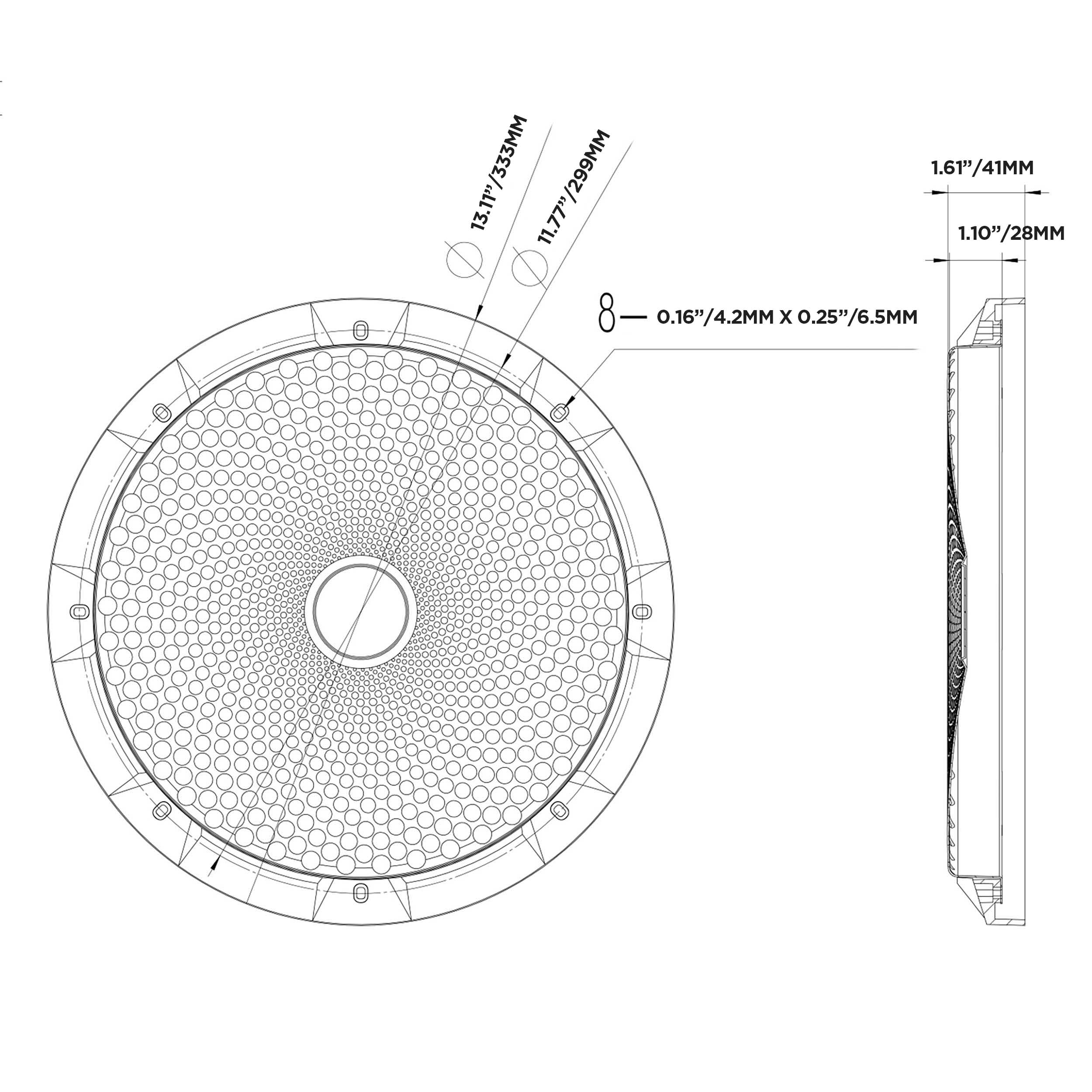 Speaker & Subwoofer Grille - 12-Inch