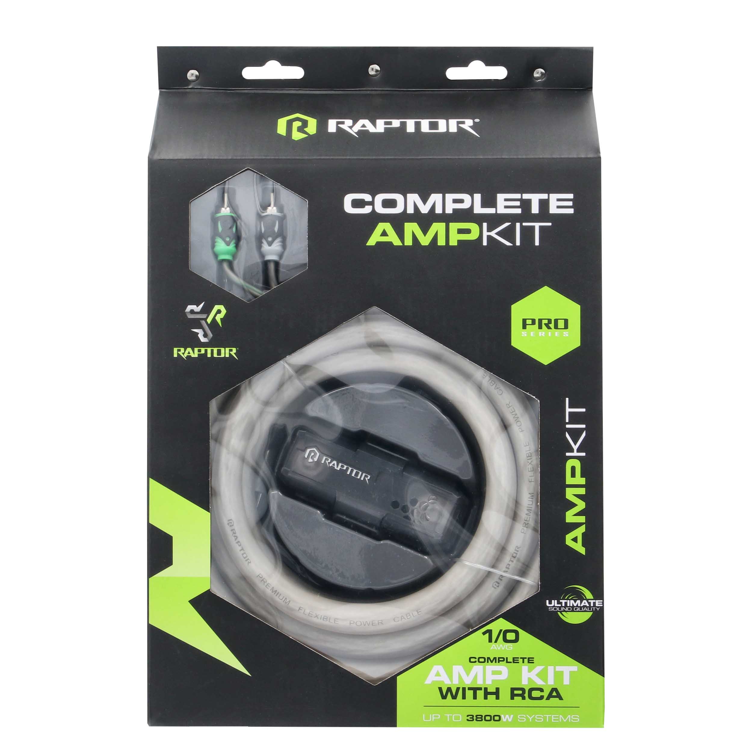 3800W 1/0 AWG Amp Kit with RCA Cable - Pro Series