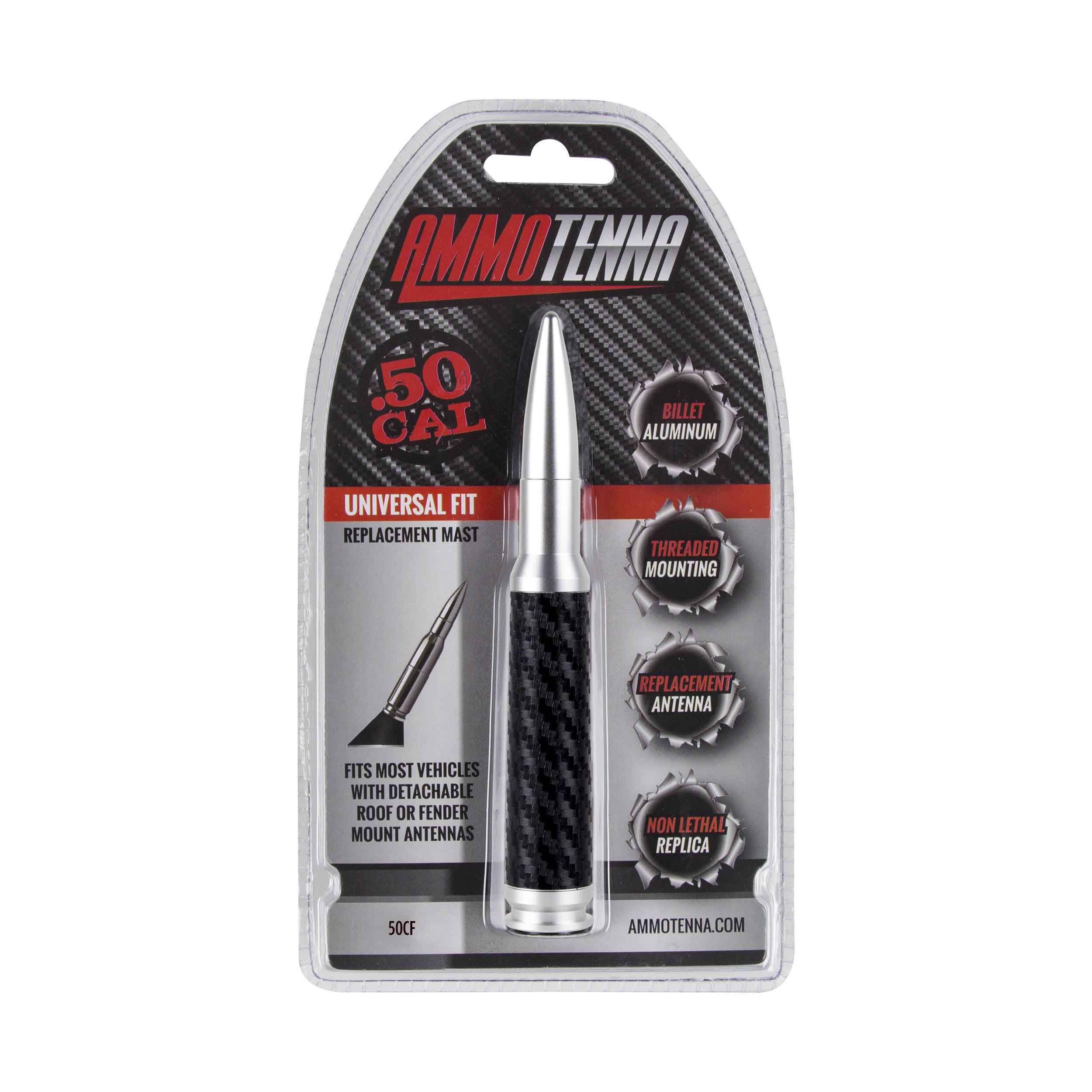 .50 Caliber Replica AMMOTENNA | Billet with Carbon Fiber