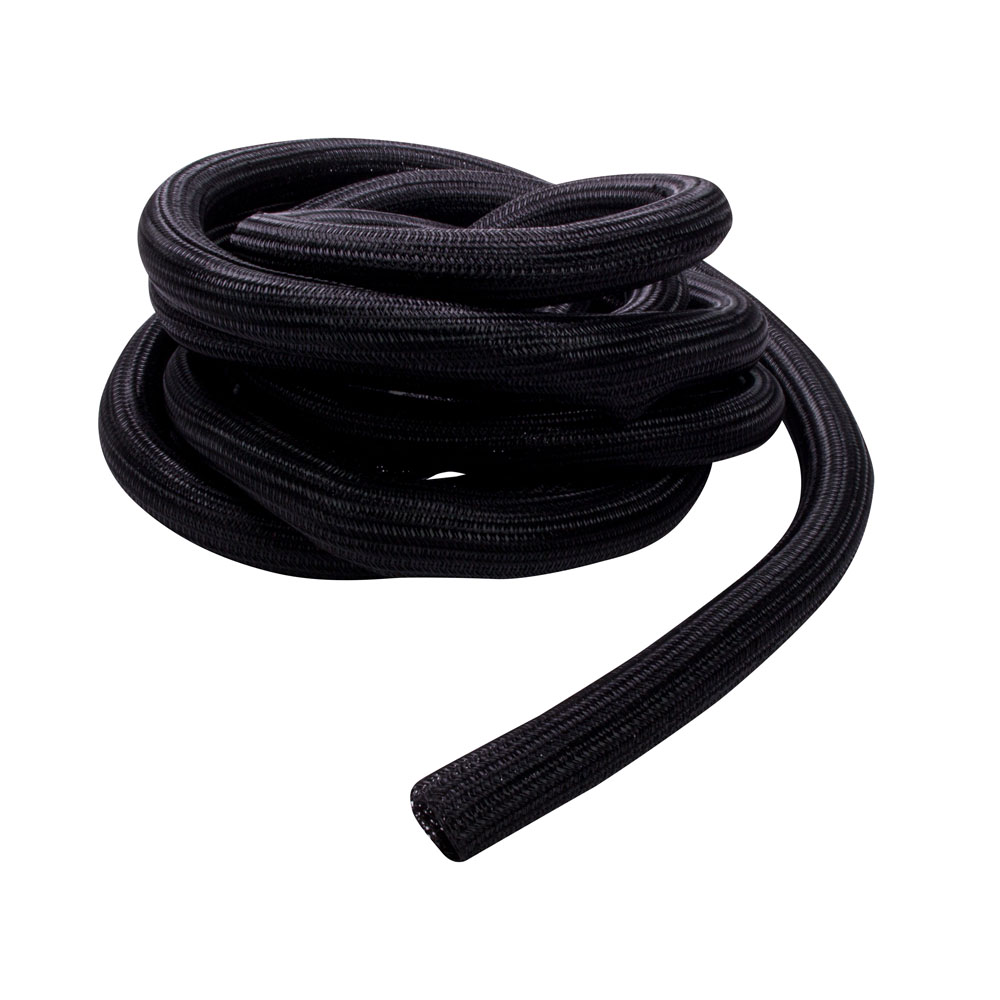 1 1/2in Self-Wrapping Split Braid Sleeving Black - 25ft