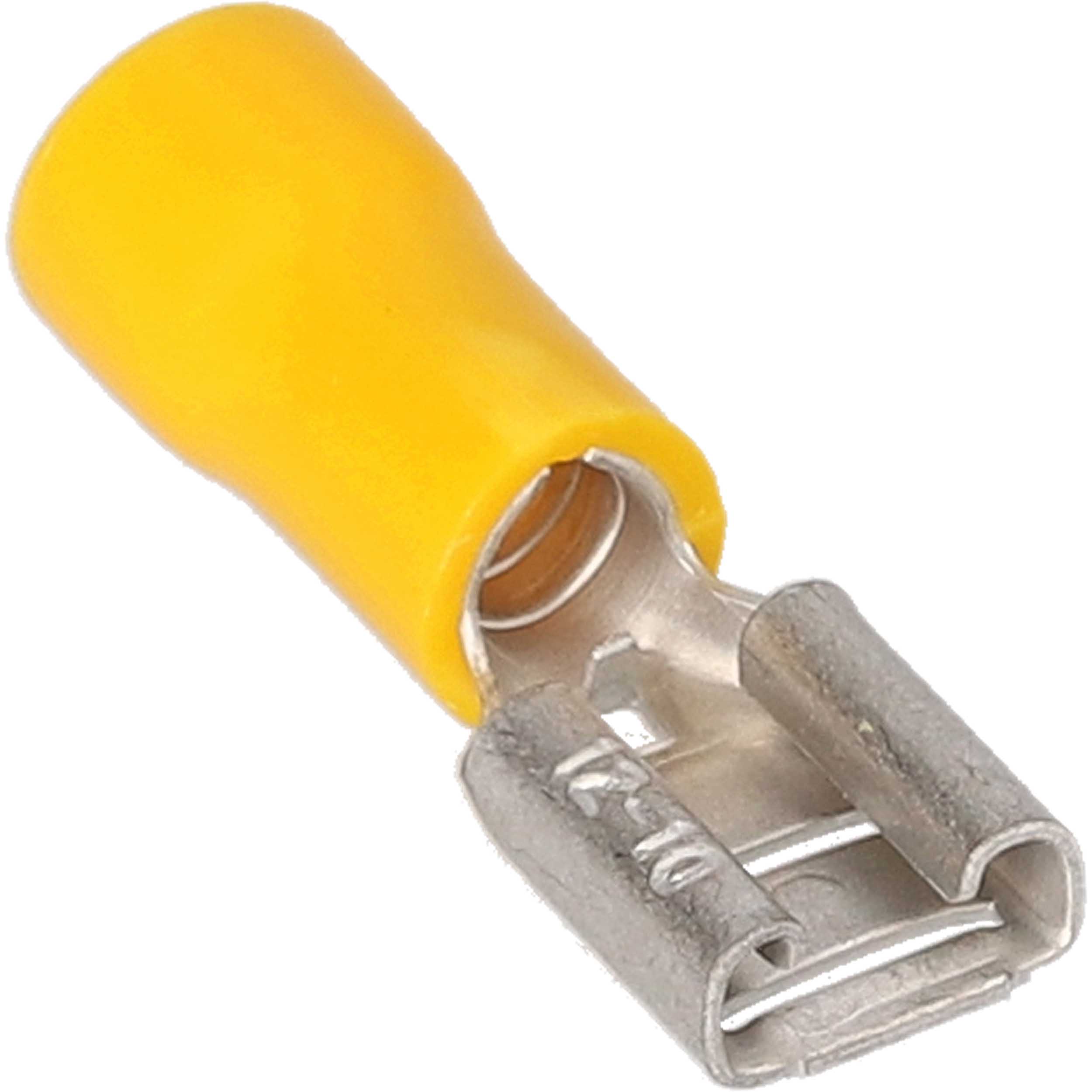 Yellow Vinyl Female Quick Disconnect 12-10 Gauge .250