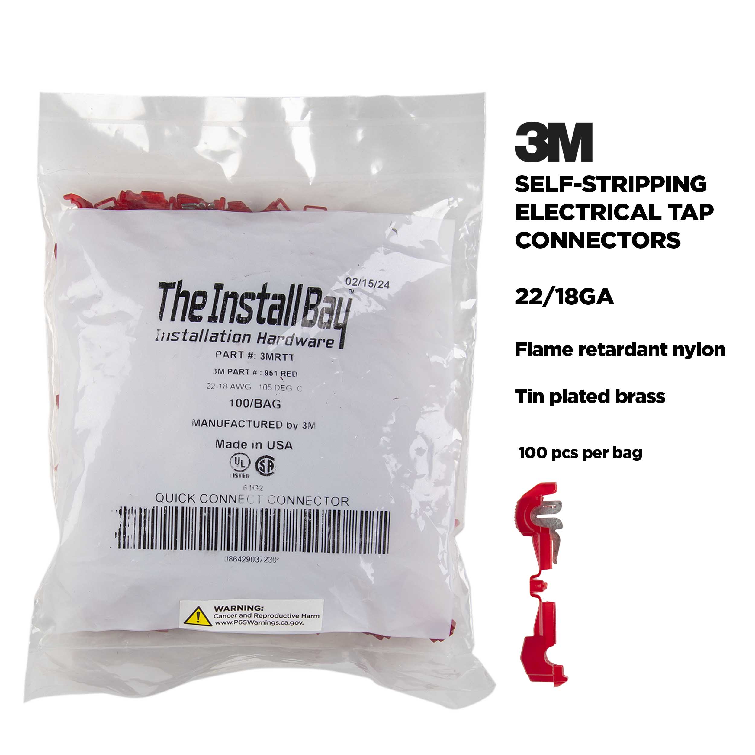 3M™ Red T-Tap 22-18 Gauge  Package of 100
