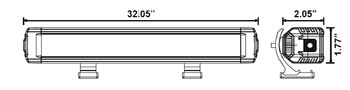 Single Row Super Slimline Lightbar - 32 Inch, 24 LED