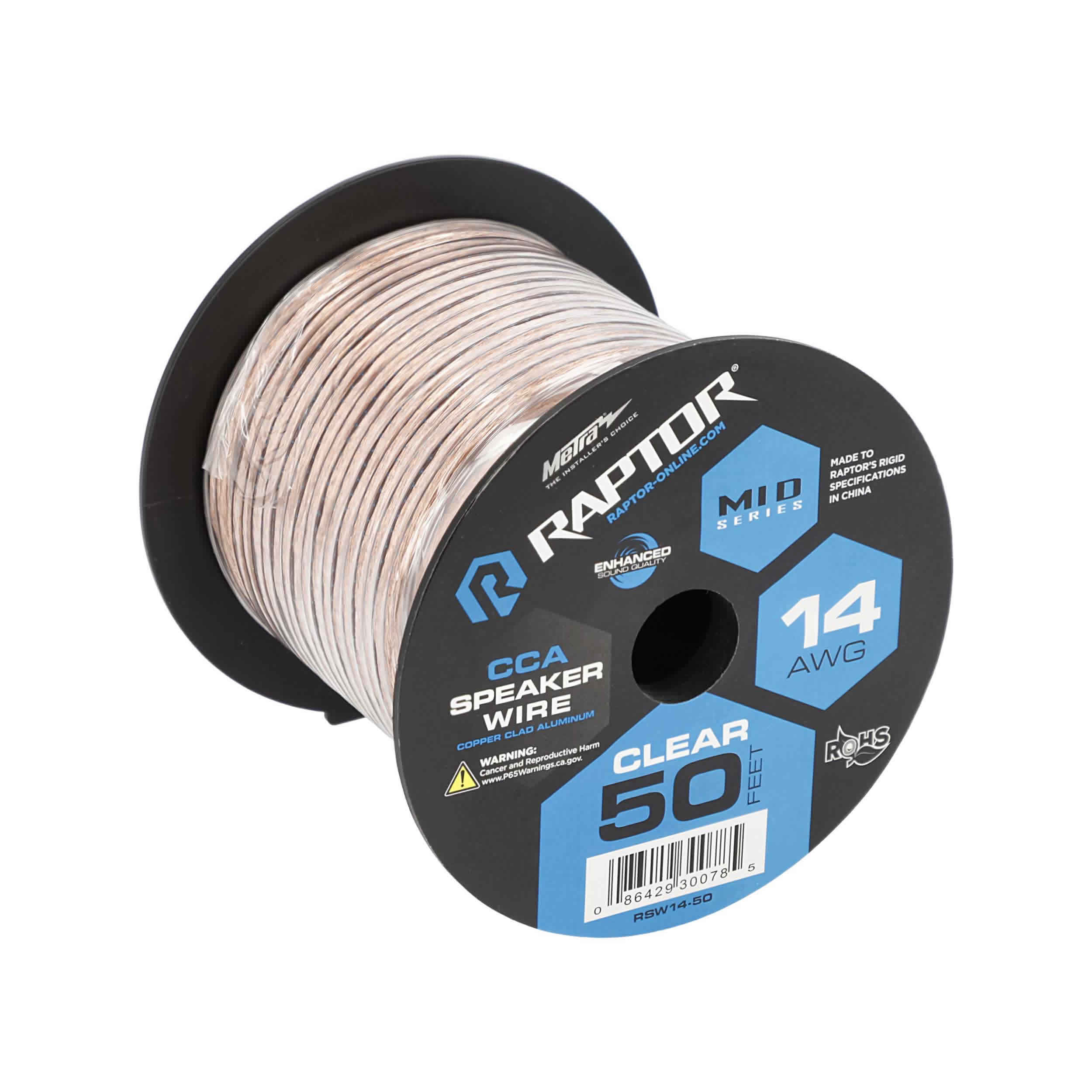 Speaker Wire 14GA CLEAR 50FT - Vice Series