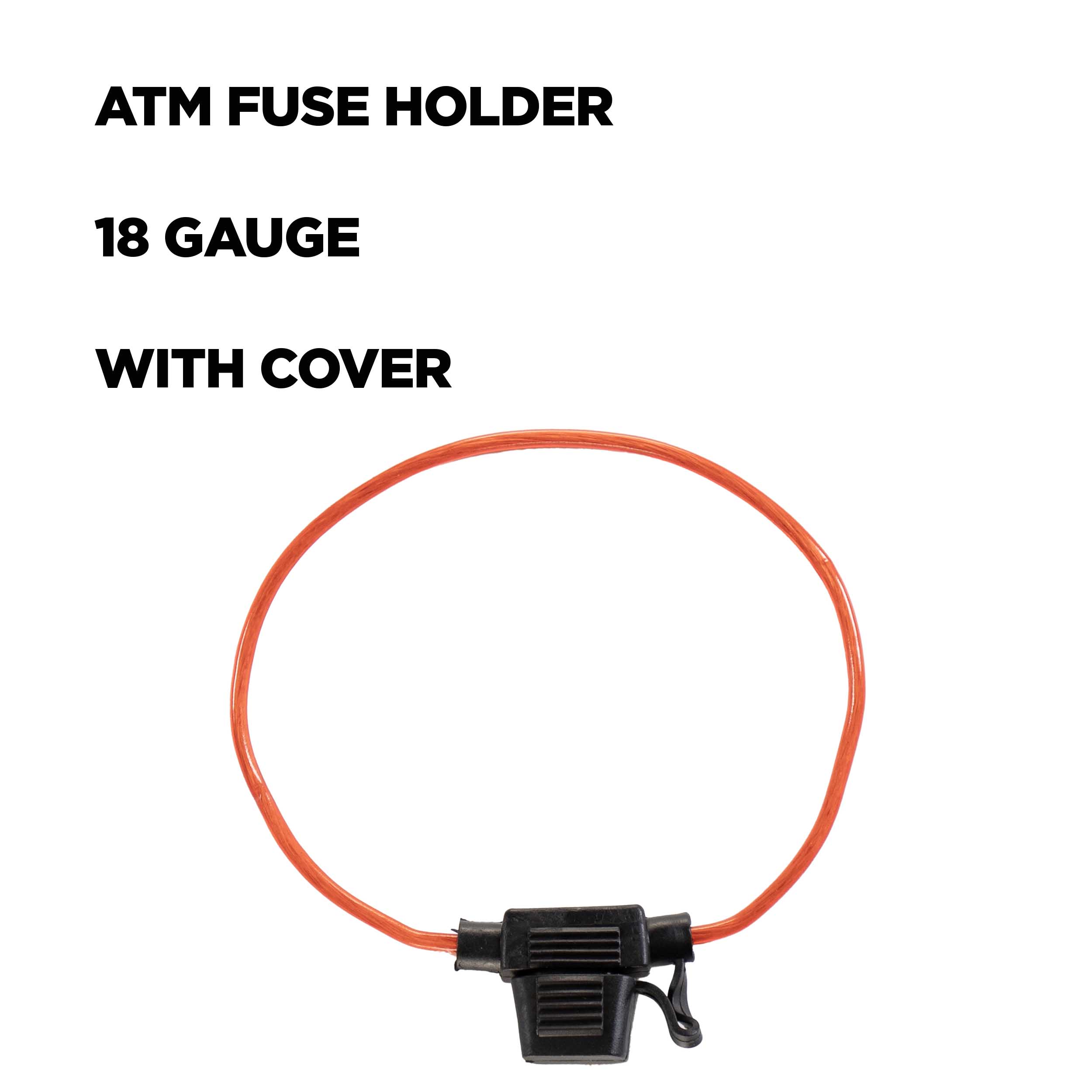 ATM Water Resistant 18 GA Fuse Holder W/Cap - 10 pack