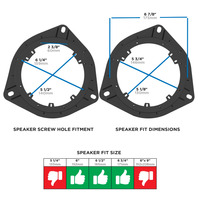 Toyota Sequoia 2001-2007 | Tundra 2000-2006 - 6" to 6.75" (Front Door)