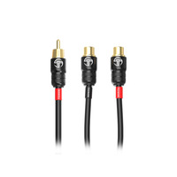 2 Female To 1 Male Y Adapter RCA Cable