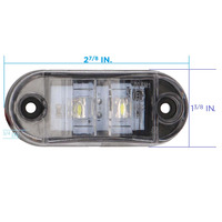 Blue 2-LED Accent Light - Clear Plastic Bezel