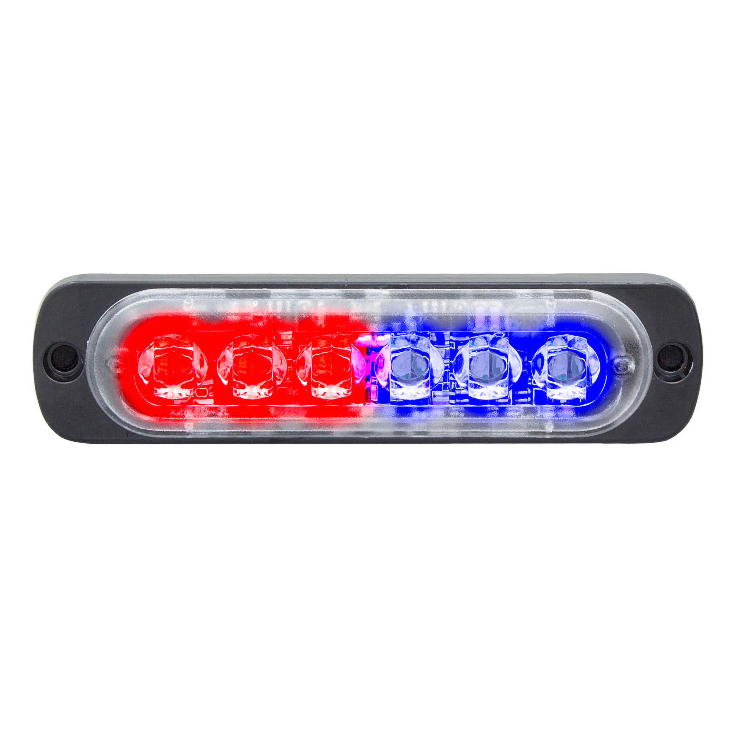 Bi-Color Blue/Red Marker Lights - 4.4 Inch, 6 LED