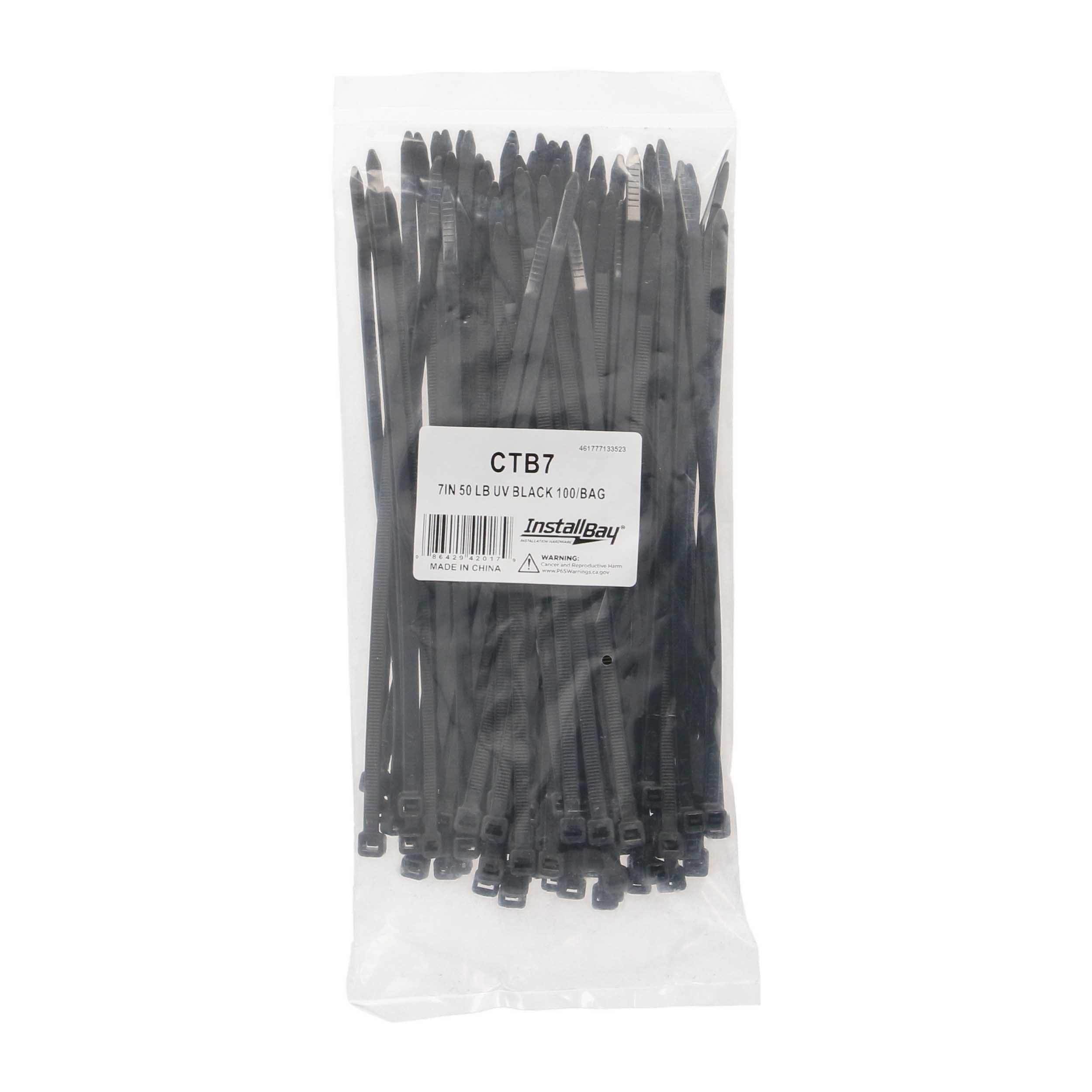 Cable Tie 7" Black 100 count
