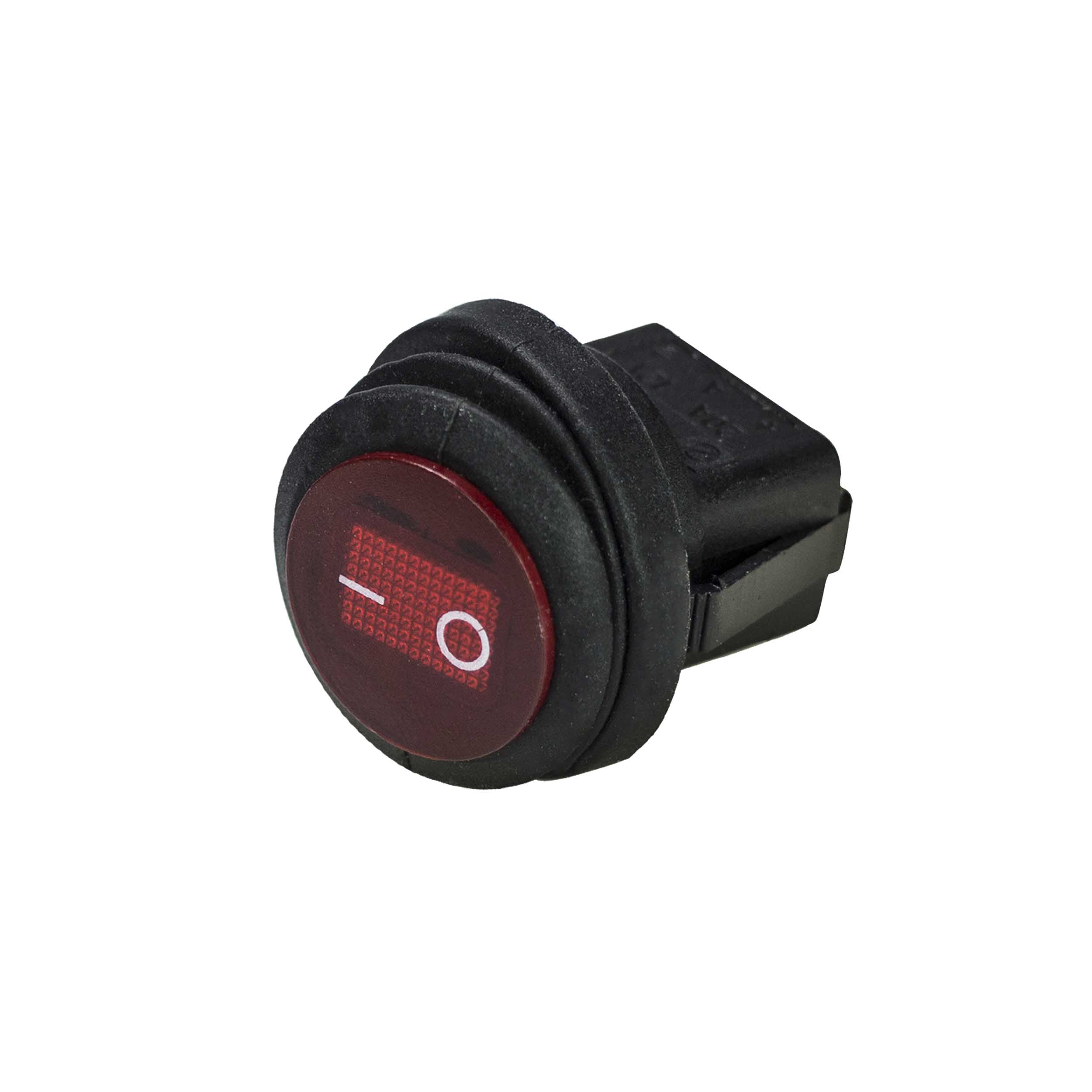 Red Round Rocker Switch - 5-Pack