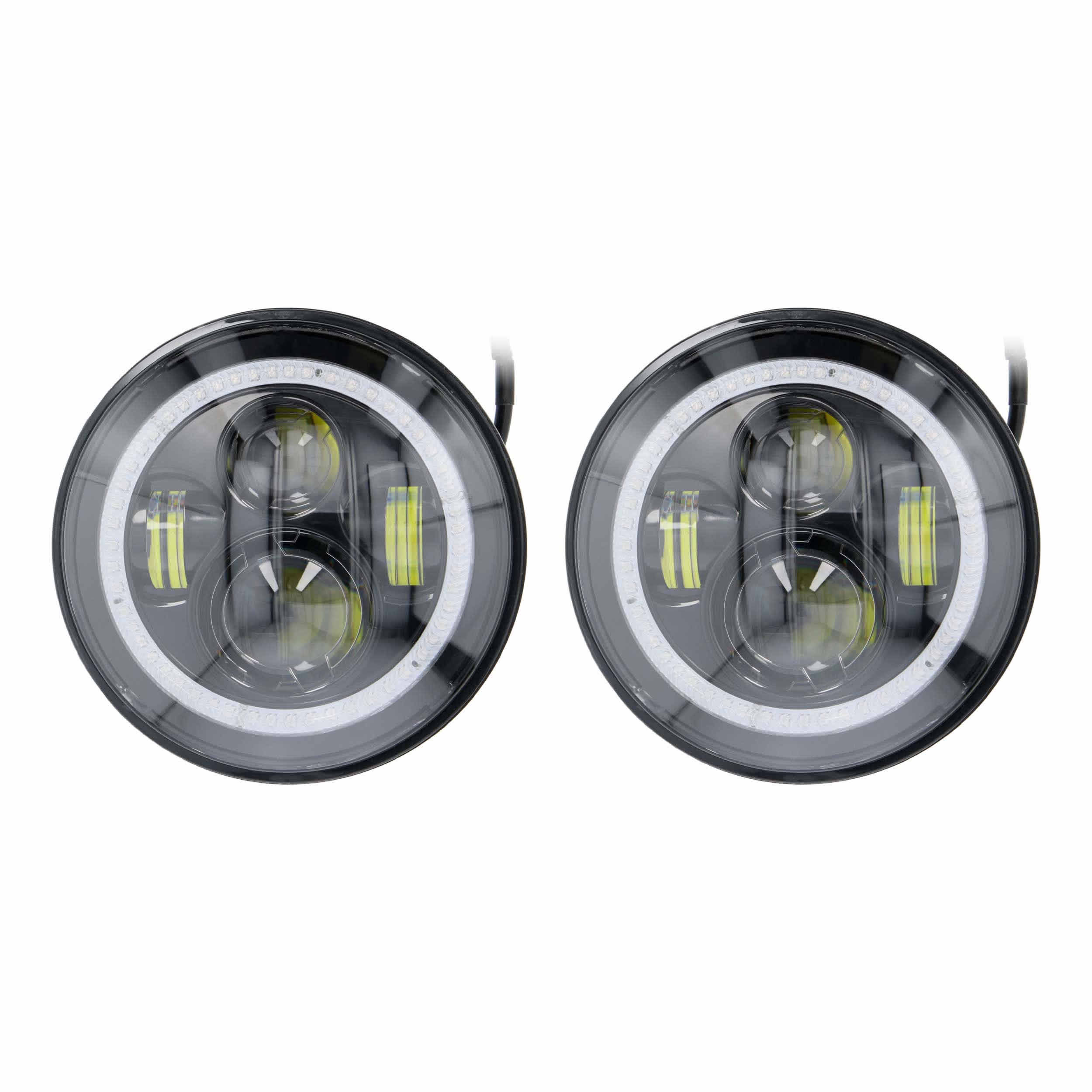 7” LED Headlights with RGB Halo - Fits Select Jeep Wrangler