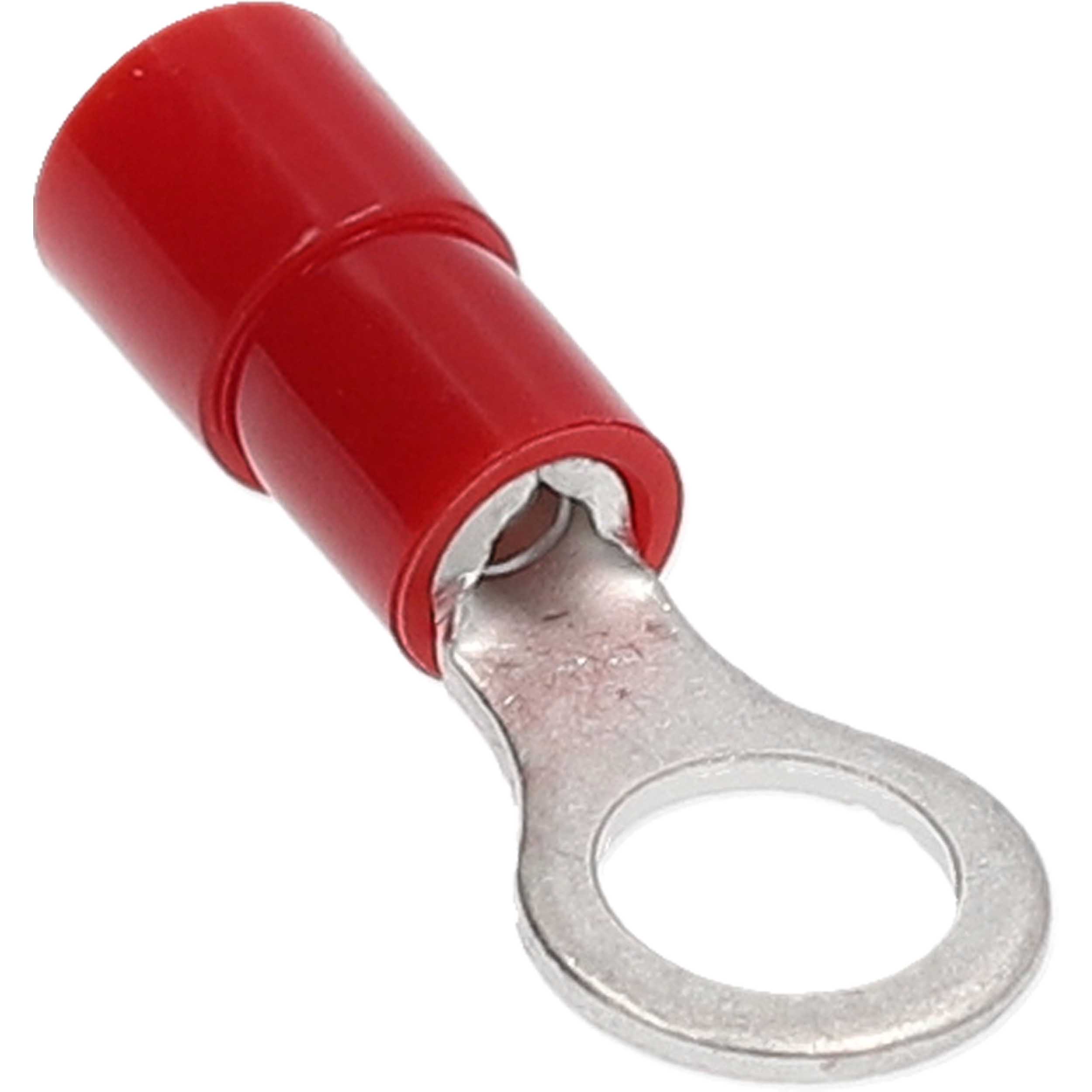 Red Nylon Ring Terminal 22-18 Gauge #6 - Package of 100