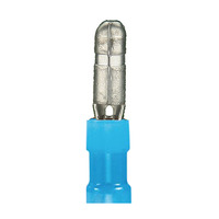 Blue Nylon Male Bullet Connector 16-14 Gauge .156