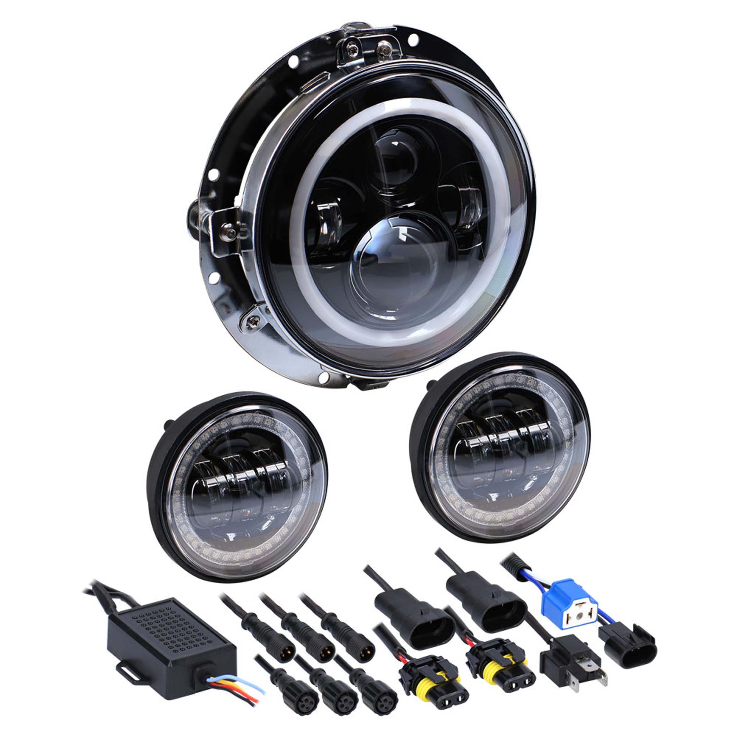 Round Motorcycle Headlight - 7 Inch/4.5 Inch