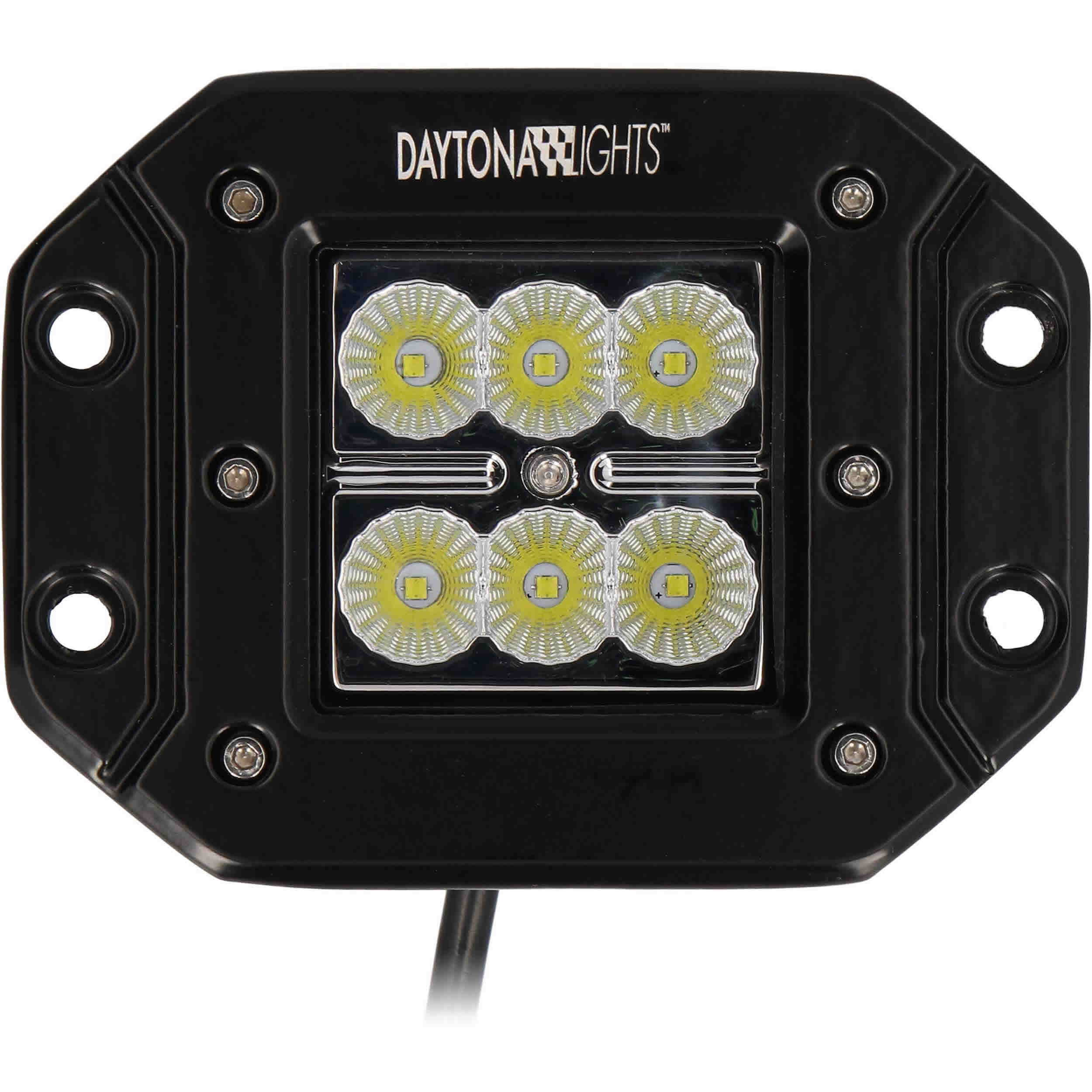 Daytona Lights Flush Mount Cube Lights 3.6" - Flood (2Pk)