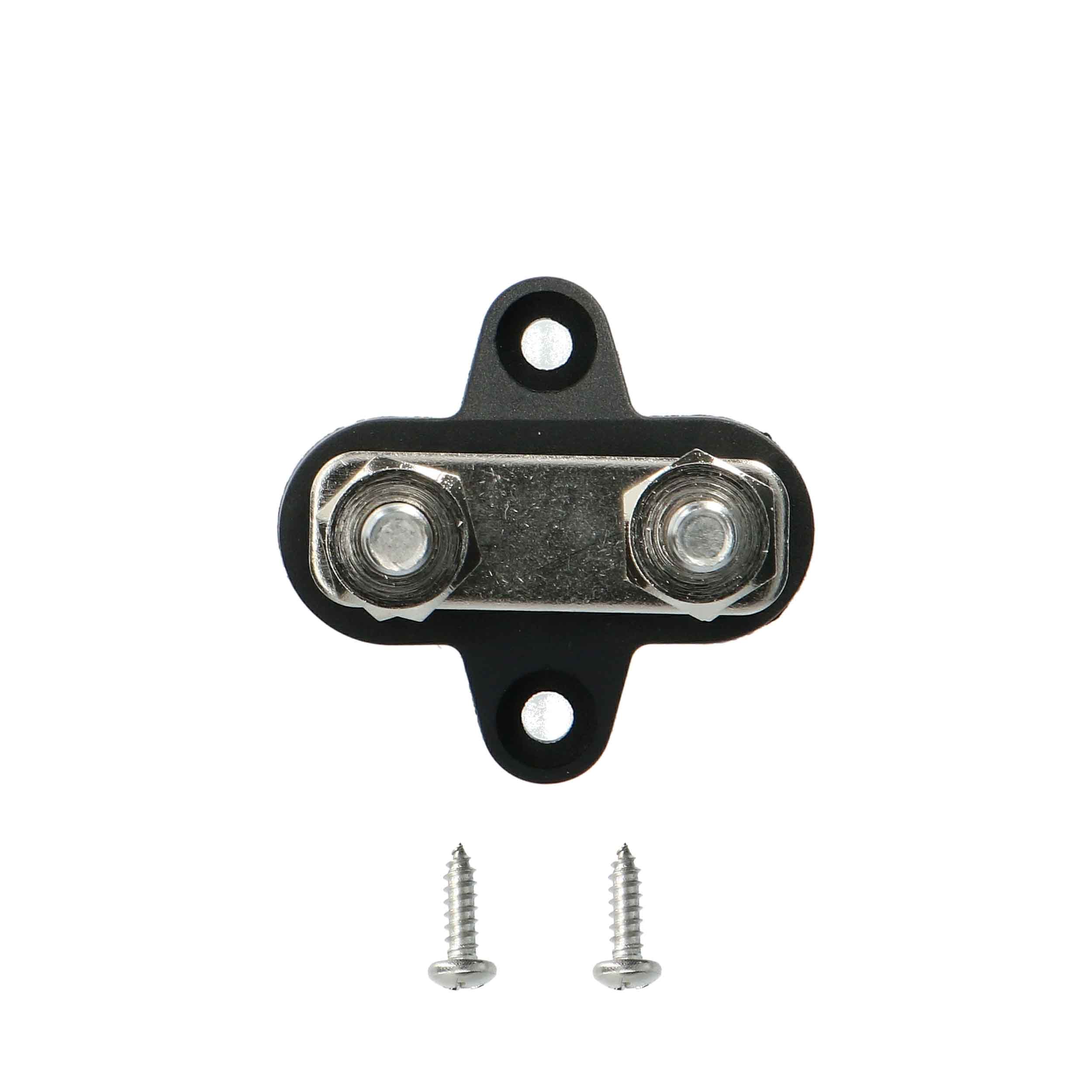 Black M6 Dual Terminal Studs with Link - .25 Inch