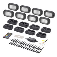 RGBW Wide Angle Rock Light Kit - 8 Pack