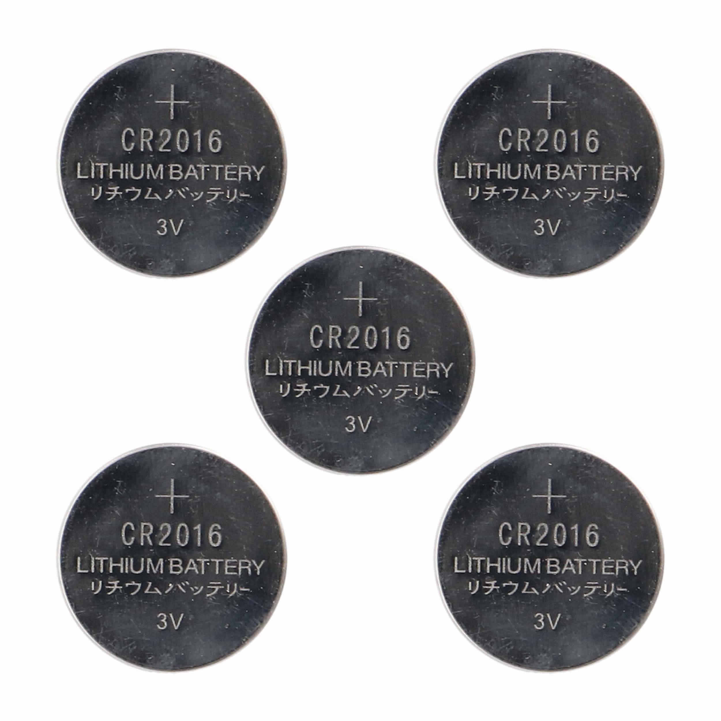 CR2016 Lithium 3-Volt Batteries - 5-Pack